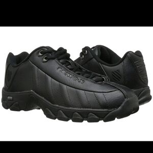 K-Swiss ST329 CMF Men's Leather Shoes Black - ( Regular / Wide)